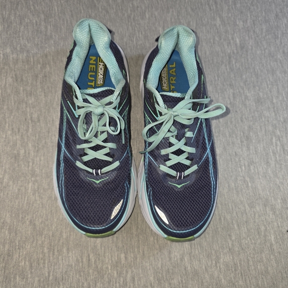 Hoka Clifton 3 Women's Running Shoes - Navy and Aqua Size 8 - Picture 2 of 10